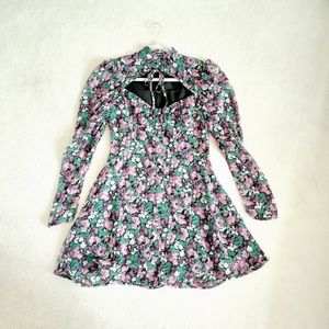 SHEIN Floral Print Sweetheart Neckline Dress